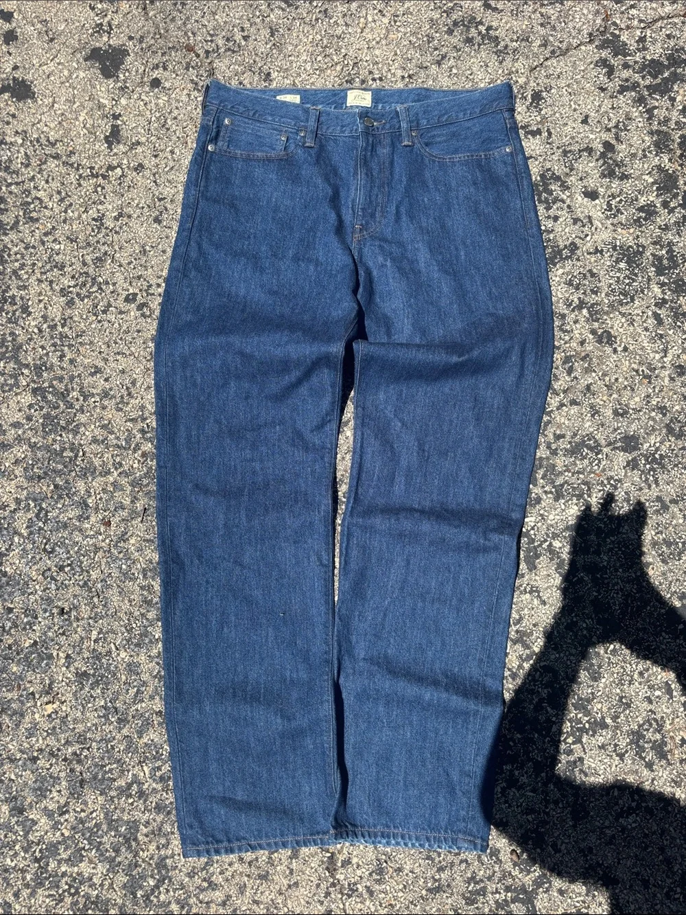 Vintage 90s J.Crew Mens 34x34 Medium Wash Denim Straight Leg Jeans